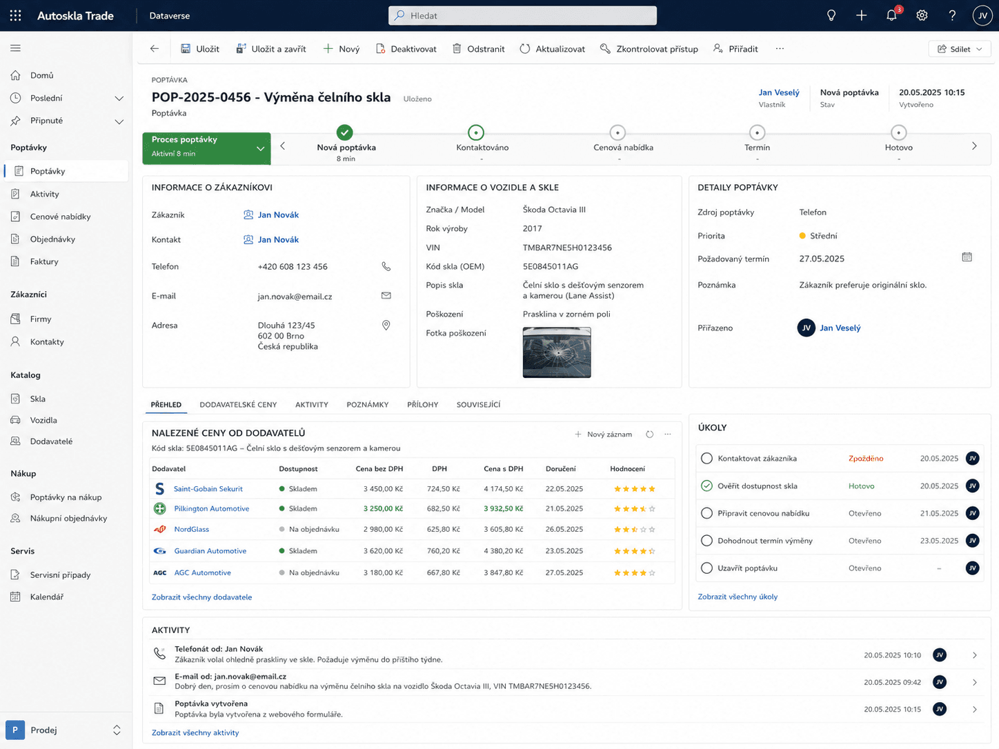 Autoskla Trade: from email on one computer to CRM and automated automotive glass pricing